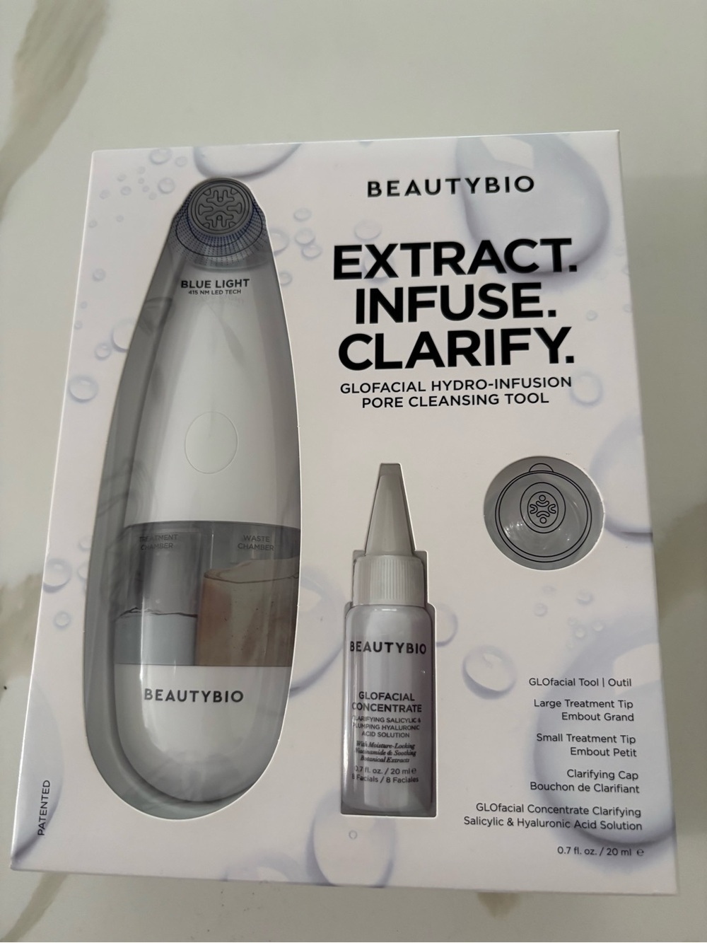 BEAUTYBIO GloFacial Hydro-Infusion Pore Cleansing Tool — White